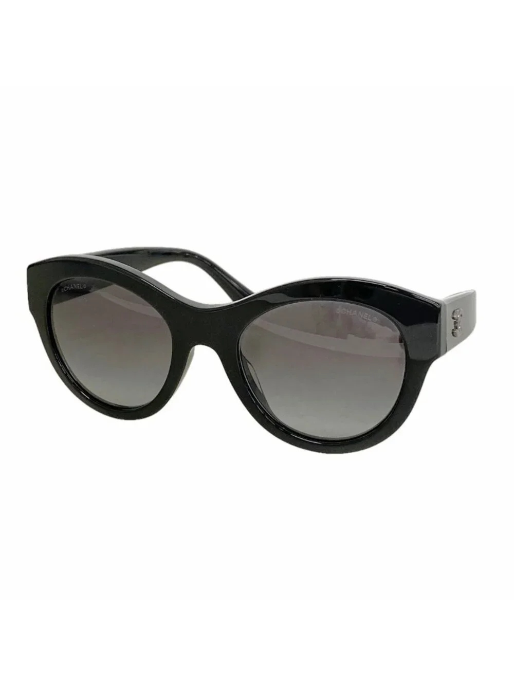 Chanel Sunglasses Acetate Black Silver Eyewear